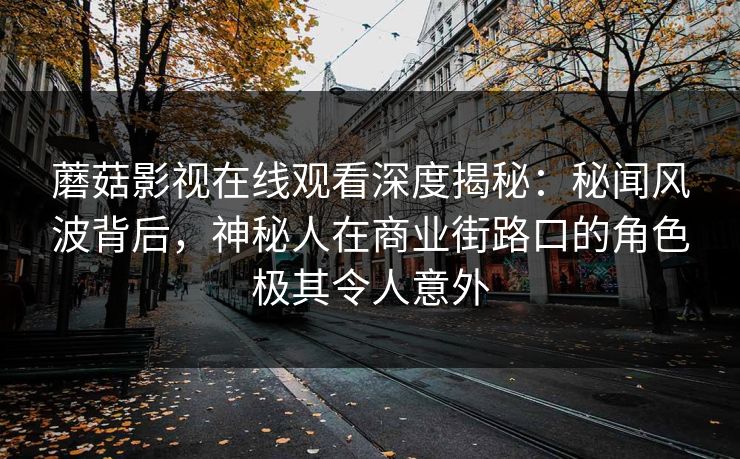 蘑菇影视在线观看深度揭秘：秘闻风波背后，神秘人在商业街路口的角色极其令人意外