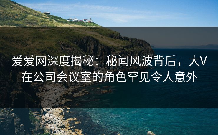 爱爱网深度揭秘：秘闻风波背后，大V在公司会议室的角色罕见令人意外